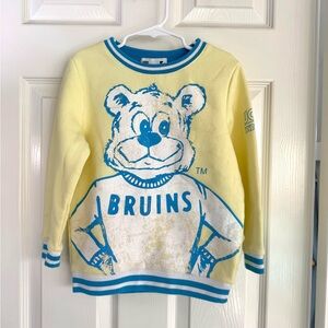 Cotton On Licensed UCLA Yellow and Blue Kids Sweatshirt with Bruin Graphic